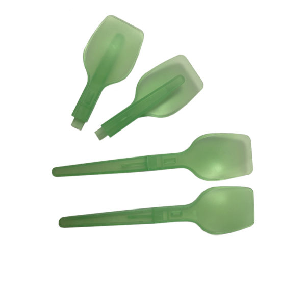 Plastična žlička 10,7 cm zelena (sklopljiva) (50 kom/pak)