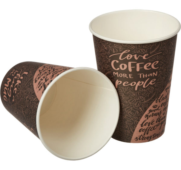 Čaša papirnata 300 ml d=90 mm 1-slojna Coffee (50 kom/pak)