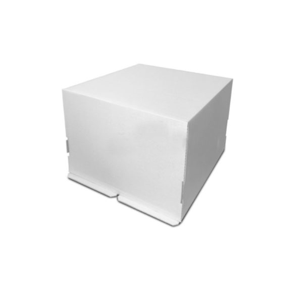 Kutija za tortu (dno) 420x420x290 mm bijela valovit karton (25 kom/pak)