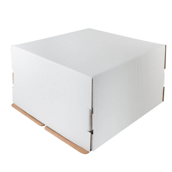 Kutija za tortu 300x300x250 mm bijela valovit karton, 50 kom (komplet)