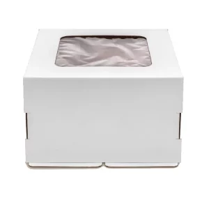 Kutija za tortu (dno) 420x420x290 mm bijela valovit karton