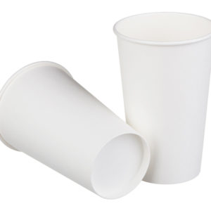 Čaša papirnata 400 ml d=90 mm 1-slojna bijla (50 kom/pak)