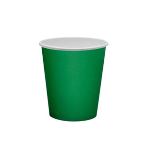 Čaša papirnata 250 ml d=80 mm 1-slojna zelena (50 kom/pak)