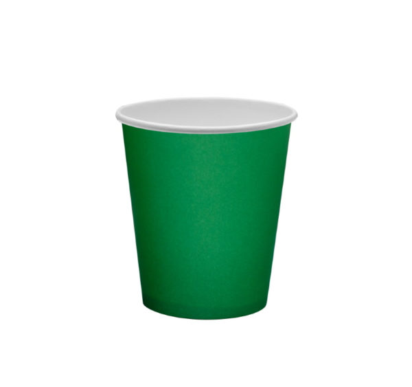 Čaša papirnata 250 ml d=80 mm 1-slojna zelena (50 kom/pak)