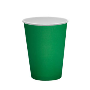 Čaša papirnata 300 ml d=90 mm 1-slojna zelena (50 kom/pak)