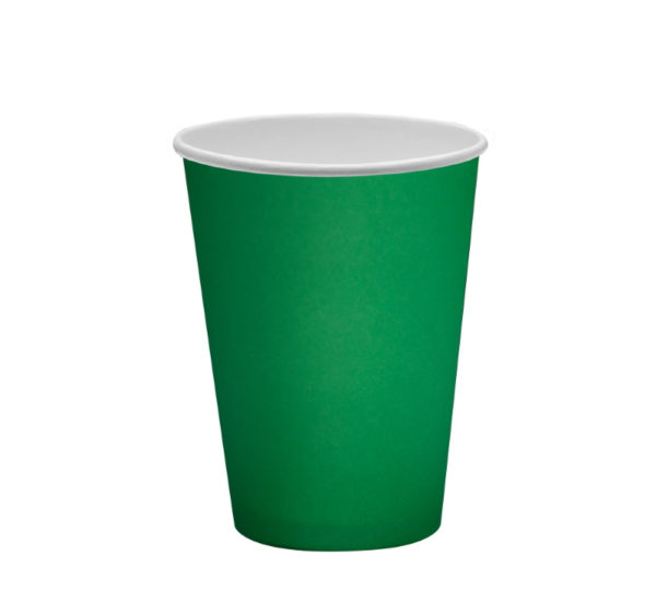 Čaša papirnata 300 ml d=90 mm 1-slojna zelena (50 kom/pak)