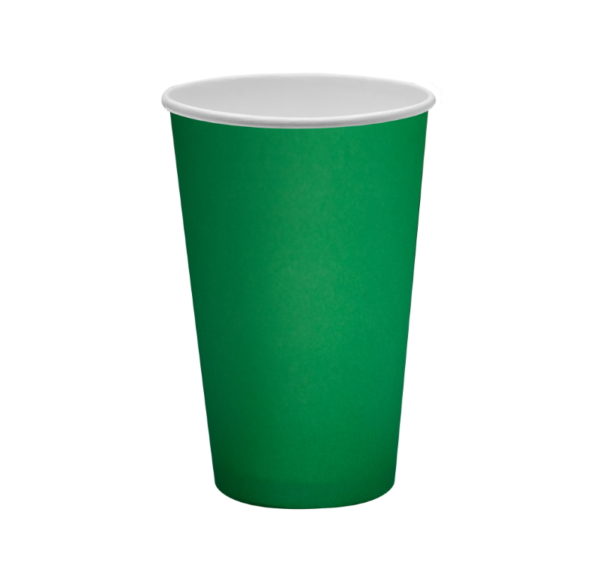 Čaša papirnata 400 ml d=90 mm 1-slojna zelena (50 kom/pak)