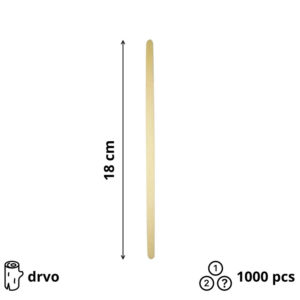Štap za miješanje drven 18 cm 1000 kom/pak