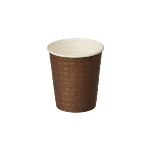 Čaša papirnata 250 ml d=80 mm 1-slojna smeđa Coffee Touch reljefno žigosanje (50 kom/pak)