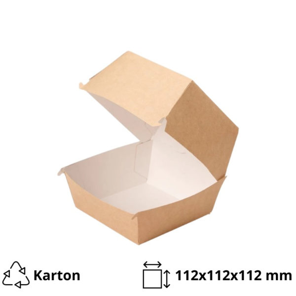 Kutija za hamburger ECO BURGER 112х112х112 mm kraft 50 kom