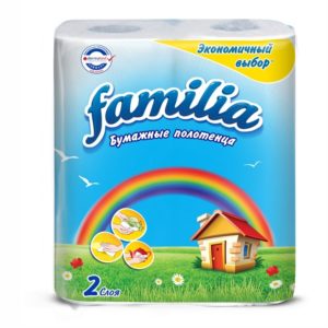 Papirnati ručnici u roli 2 sl 2/1 Familia Rainbow bieli (50455)