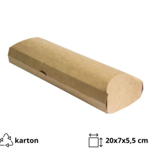 Kutija za tortille, wrap 200x70x55 mm kraft 50 kom