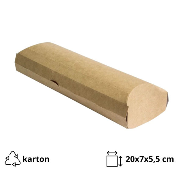 Kutija za tortille, wrap 200x70x55 mm kraft 50 kom