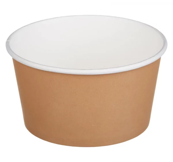 Papirnata posuda 750 ml d=150 mm h=70 mm kraft s poklopcem (50 kom/pak)