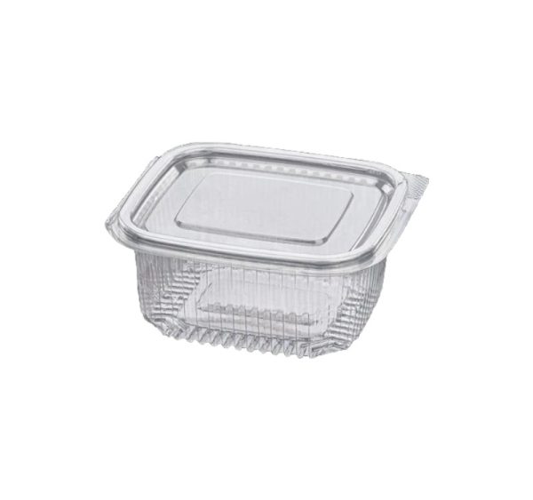 Posuda s ravnom poklopcem rPET 500 ml, 125x124x57 mm prozirna [100 kom/pak]