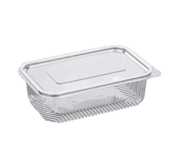 Posuda s ravnim poklopcem rPET 750 ml 128x194x53 mm prozirna [100 kom/pak]