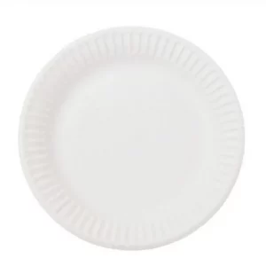 Papirnati tanjur d=230 mm Snack Plate bijeli glaziran (100 kom/pak)