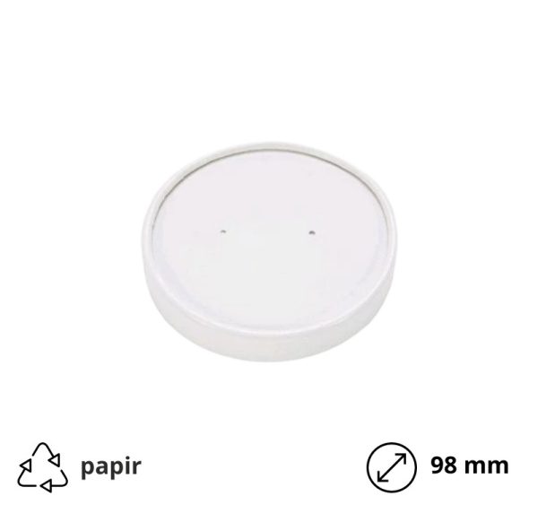 Papirnati poklopac d=98 mm bijeli 60 kom