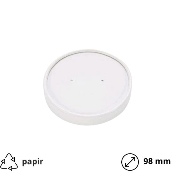 Papirnati poklopac d=98 mm bijeli 60 kom