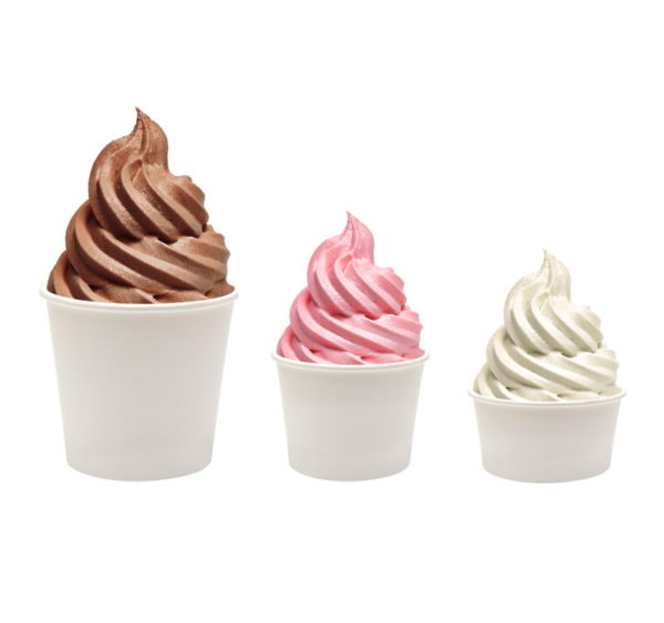 Set za sladoled u bijeloj boji