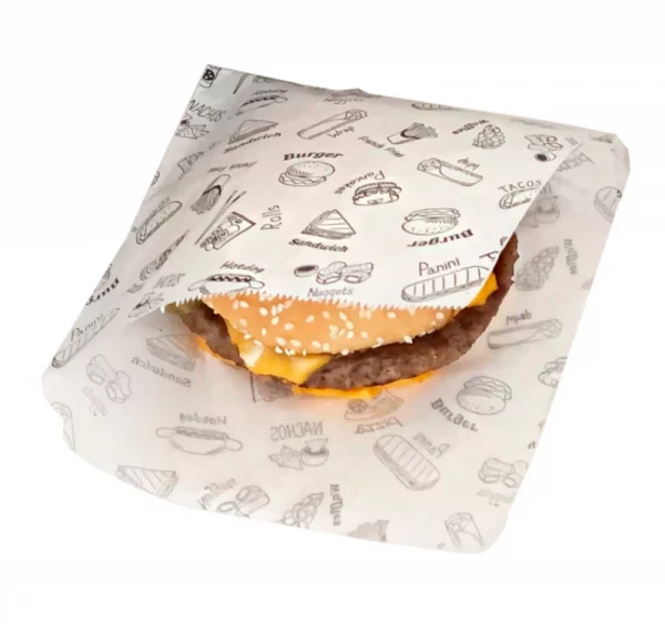 Vrećica za hamburger 150×170 mm Complement Black (100 kom/pak)