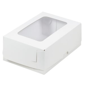 Kutija za deserte i torto 190x130x75 mm, bijela, karton (50 kom/pak)