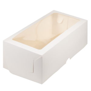 Kutija za pecivo s prozorom 330x160x110 mm bijela (50 kom/pak)