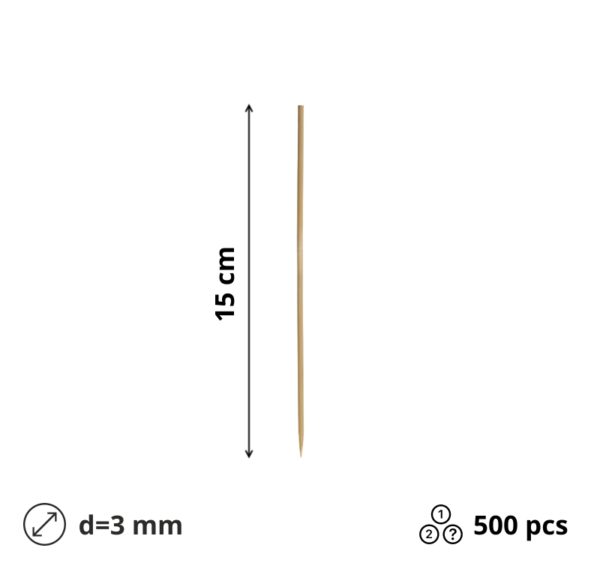 Štapići za ražnjiće 15 cm d=3 mm 500 kom
