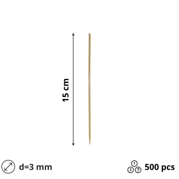 Štapići za ražnjiće 15 cm d=3 mm 500 kom