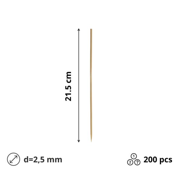 Štapići za ražnjić 21,5 cm 200 kom