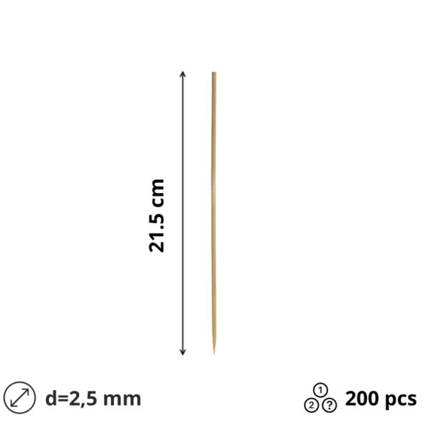 Štapići za ražnjić 21,5 cm 200 kom