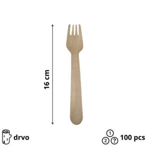 Drvena vilica 160 mm [100 kom/pak]