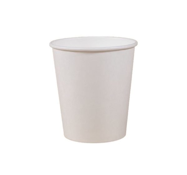 Čaša papirnata 250 (280) ml d=80 mm 1-slojna bijela SUP (100 kom/pak)