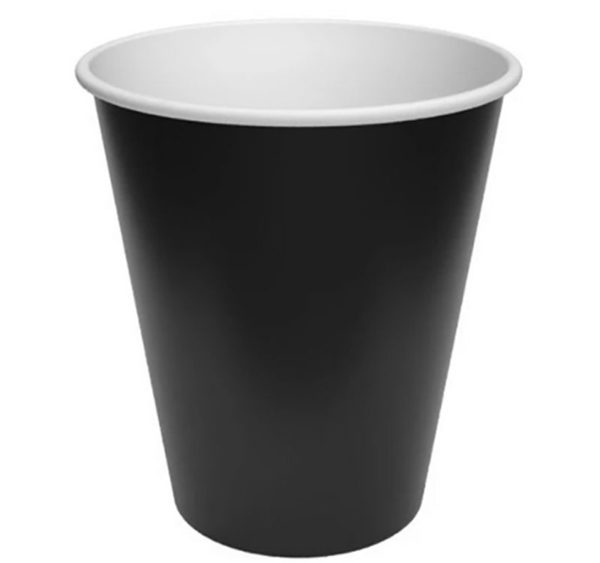 Čaša papirnata 300 (400) ml d=90 mm 1-slojna crna SUP (50 kom/pak)