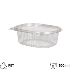 Posuda za poklopcem PET 500 ml 157×130х56 mm prozirna [330 kom/pak]