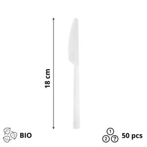 Nož BIO 180 mm bijeli 50 kom