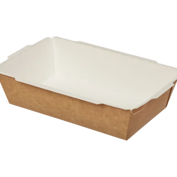 Papirnata posuda 750 ml 150x100x45 mm kraft,  bez poklopca [50 kom/pak]