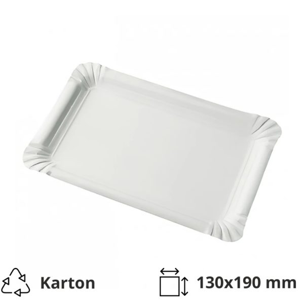 Papirnati tanjur 130х190 mm bijeli, 100 kom