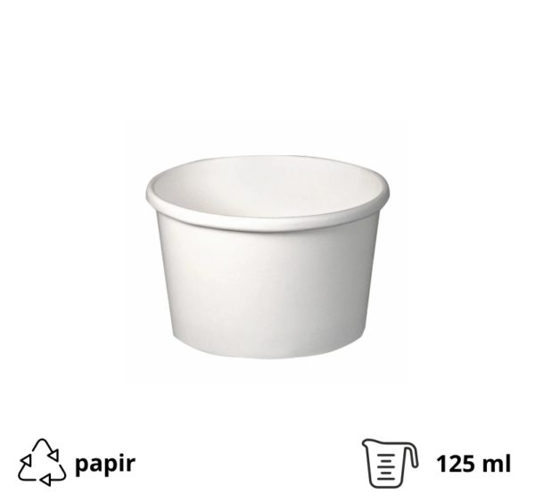 Papirnata skodelica 125 ml bijela 50 kom