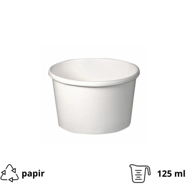Papirnata skodelica 125 ml bijela 50 kom