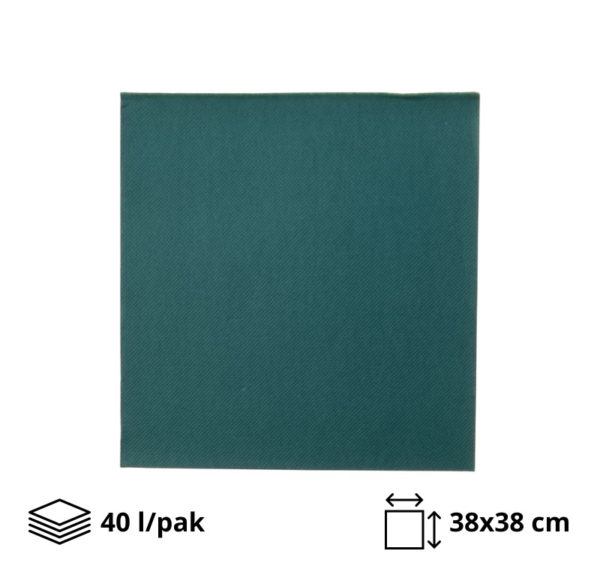 Papirnate salvete 2 sl 38×38 cm zelene 40 l/pak