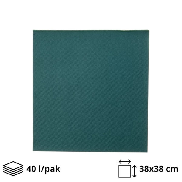 Papirnate salvete 2 sl 38×38 cm zelene 40 l/pak