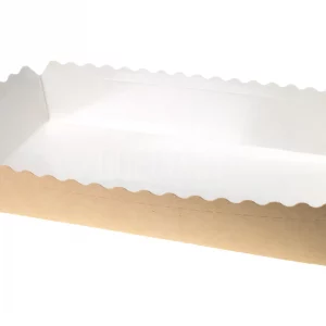 Papirnati pladenj za pito Bake 600 185x105x30 mm kraft (60 kom/pak)