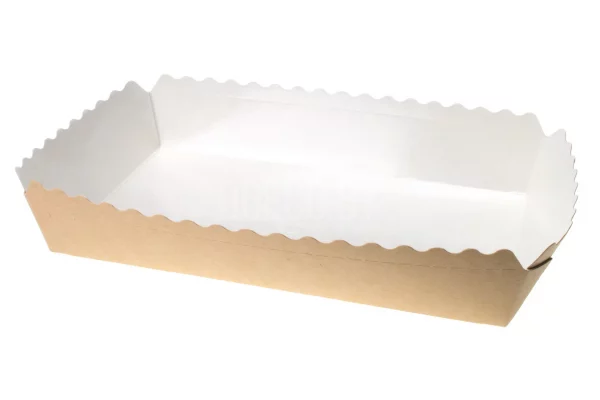 Papirnati pladenj za pito Bake 600 185x105x30 mm kraft