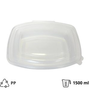 Posuda za poklopcem PP 1500 ml 200×190х65 mm prozirna [50 kom/pak]