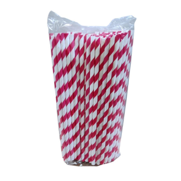 Slamke papirnate l=197 mm d=8 mm lolipop 100 kom/pak