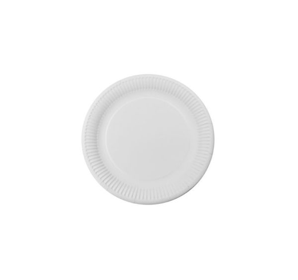 Papirnati tanjur d=180 mm bijeli laminiran (50 kom/pak)