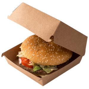 Kutija za hamburger 170x170x80 mm kraft/kraft (100 kom/pak)