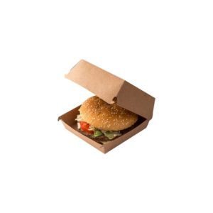 Kutija za hamburger 190x190x80 mm kraft/kraft (300 kom/pak)