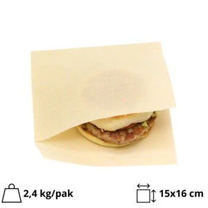 Vrećica za hamburgere M 150×160 mm kraft 1000 kom/pak